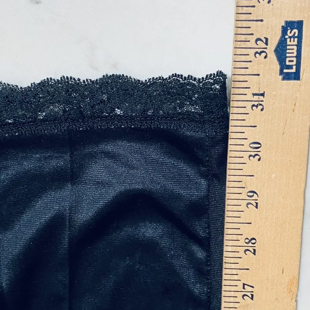 Vintage Half Slip Skirt Womens Large Nylon Lace Trim Underskirt Lingerie 90s 80S